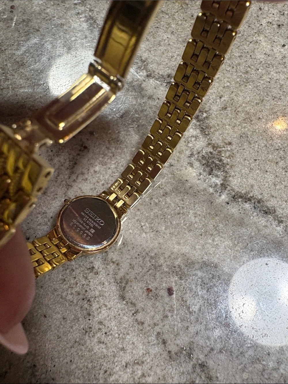Seiko Women's Gold Tone Dress Watch - Elegant White Dial stainless steal
